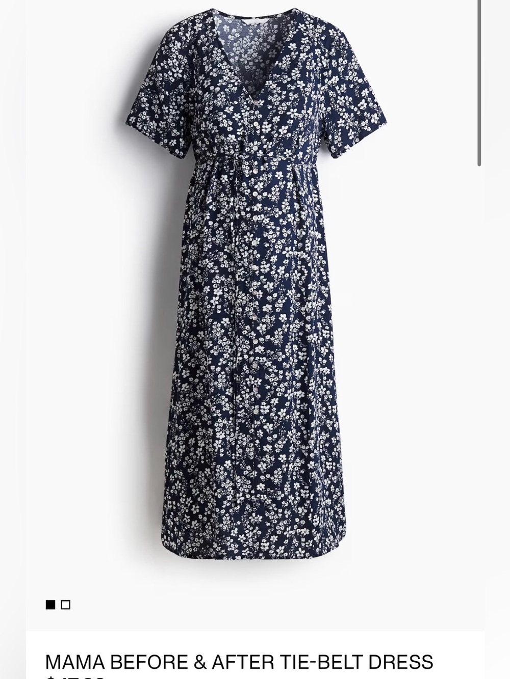 H&M mama before & after tie belt dress - maternity